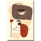 Painting by numbers art minimalism man with hat and stick